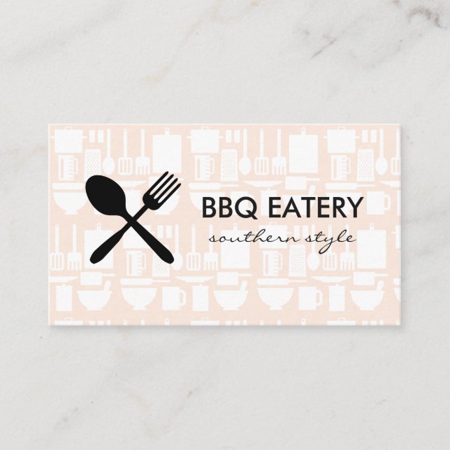 Utensils Restaurant Business Card (Front)