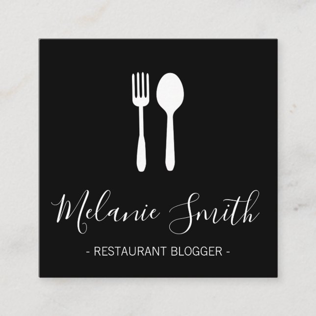 Utensils Square Business Card (Front)