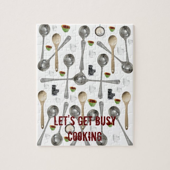 Utensils Wooden Spoon Jigsaw Puzzle Daisy (Vertical)