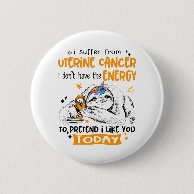 Uterine Cancer Awareness Month Ribbon Gifts 6 Cm Round Badge (Front)