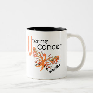 Uterine Cancer BUTTERFLY 3.1 Two-Tone Coffee Mug