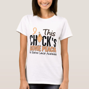 Uterine Cancer Chick Gone Peach T-Shirt
