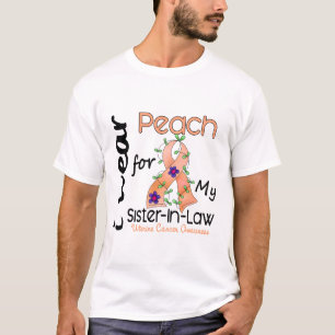 Uterine Cancer I Wear Peach For My Sister-In-Law T-Shirt