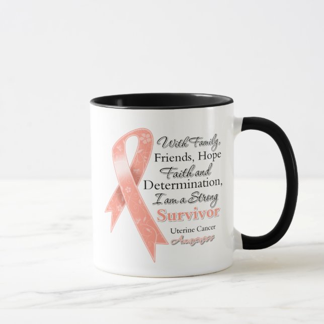 Uterine Cancer Support Strong Survivor Mug (Right)