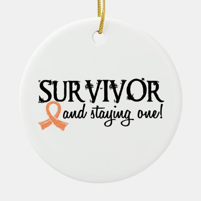 Uterine Cancer Survivor 18 Ceramic Ornament (Front)