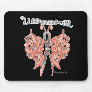 Uterine Cancer Warrior Celtic Butterfly Mouse Pad