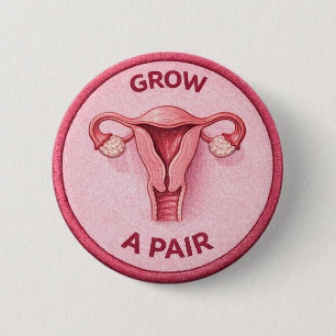 Uterus 6 Cm Round Badge