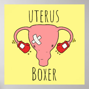Uterus Boxer /  Uterus Puns / Uterus Jokes Poster