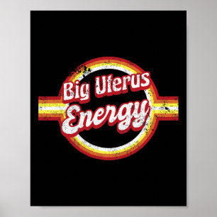 Uterus Energy Retro Feminist Woman's Poster