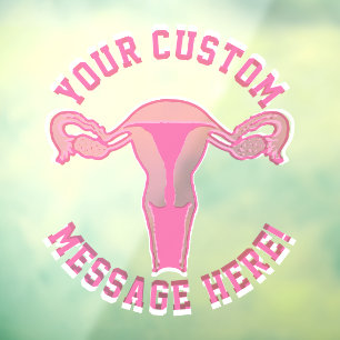 Uterus Graphic + Custom Text Button