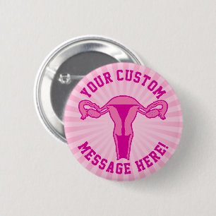 Uterus Graphic + Custom Text Button