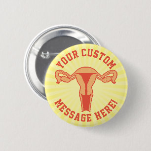 Uterus Graphic + Custom Text Button