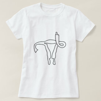 UTERUS MIDDLE FINGER CUSTOMIZABLE ADD OWN PHRASE T-Shirt