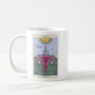 Uterus Strength Tarot Card Design Coffee Mug