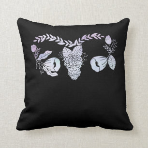 Uterus Surgery Female Floral Hysterectomy Get Well Cushion