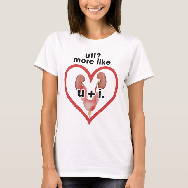 Uti More Like U + I Heart Love T-Shirt (Front)