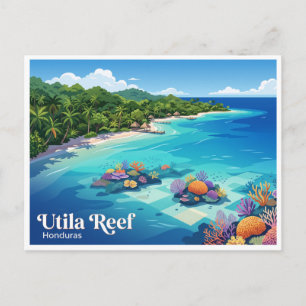 Utila Reef Honduras Postcard