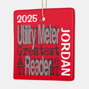 Utility Metre Reader Extraordinaire CUSTOM Ceramic Ornament