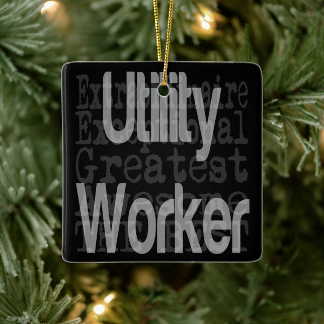 Utility Worker Extraordinaire Ceramic Ornament (Tree)