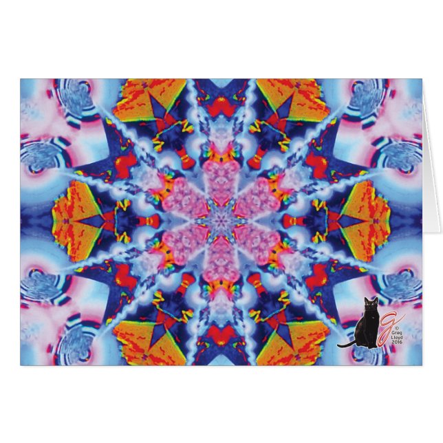 Utopia Kaleidoscope Greeting Card (Front Horizontal)