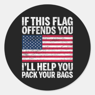 Utopia Sport Usa Shop If This Flag Offends You I'l Classic Round Sticker