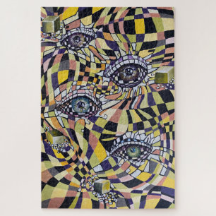 Utopian Watercolor in Pop Surrealism Artwork Jigsaw Puzzle