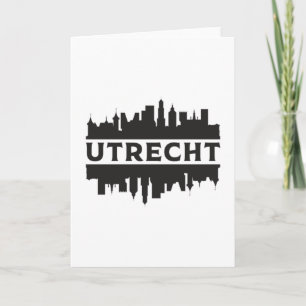 Utrecht City Cityscape Skyline Travel Funny Gift Card