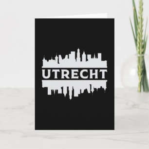 Utrecht City Cityscape Skyline Trip Funny Gift Card