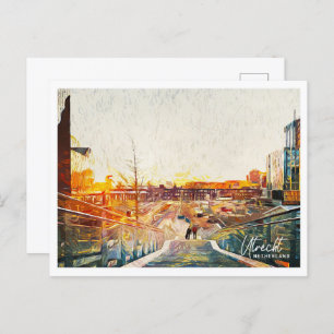 Utrecht Netherland Beautiful Oil Paint Landscape Postcard