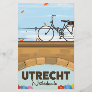 Utrecht Netherlands vacation poster. Stationery