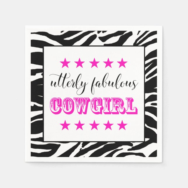 Utterly Fabulous "COWGIRL" Napkin (Front)