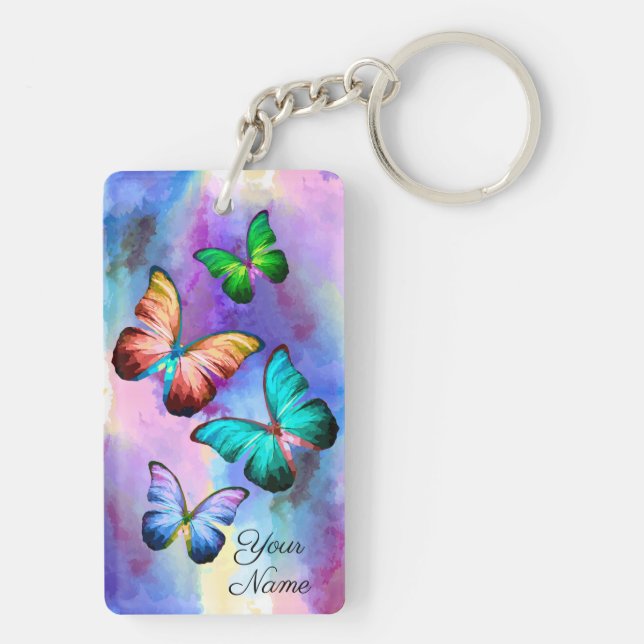 Utvärderingsmeddelande för andningsfrisk Blommigt Key Ring (Back)