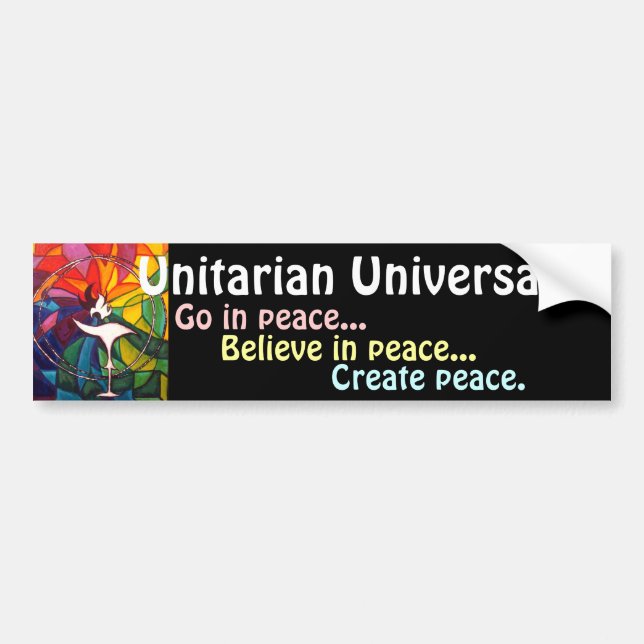 UU Chalice Bumper Sticker Unitarian Universalist (Front)