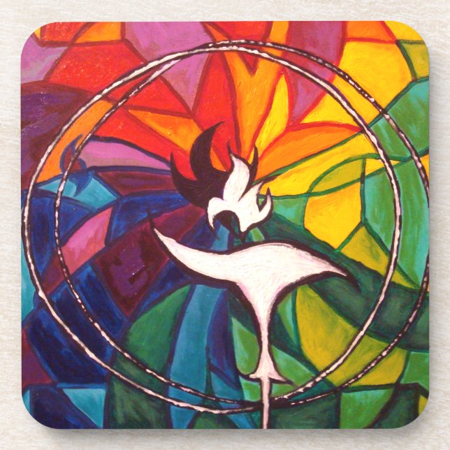 UU Chalice Cork Coaster Unitarian Universalist (Front)