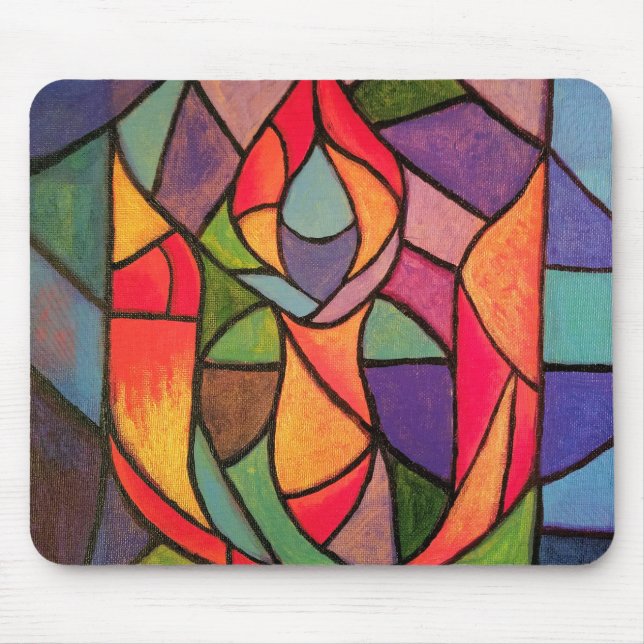UU Flaming Chalice Art MousePad (Front)