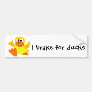 UU- Funny Duck Bigfoot Art Cartoon Bumper Sticker