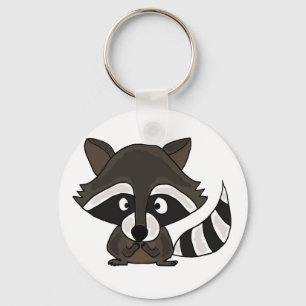 UU- Funny Racoon Cartoon Art Key Ring
