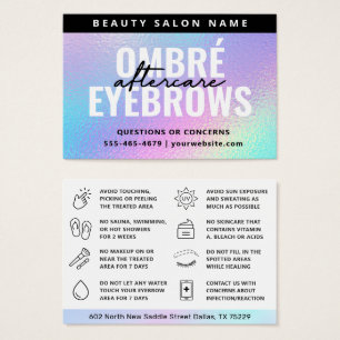 UV Gloss Holographic Ombre Powder Brows Aftercare