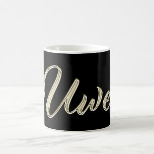 Uwe Name whitegold Tasse Teetasse Kaffetasse Coffee Mug