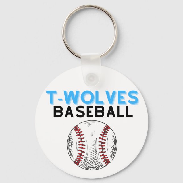 Uwharrie Timberwolves Baseball Keychain (Front)