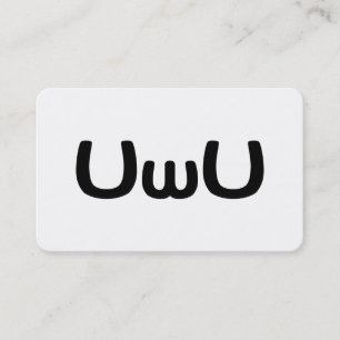 UwU Happy Anime Face Emoticon Business Card