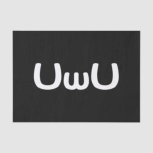 UwU Happy Anime Face Emoticon Tissue Paper