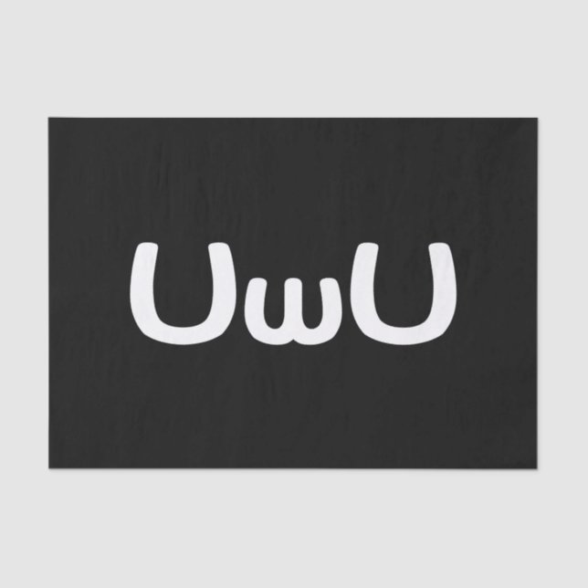 UwU Happy Anime Face Emoticon Tissue Paper (Front)