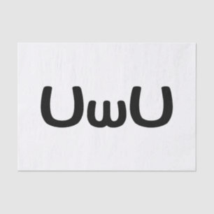 UwU Happy Anime Face Emoticon Tissue Paper