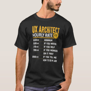 UX Architect Hourly Rate  UX Designer Architect T-Shirt