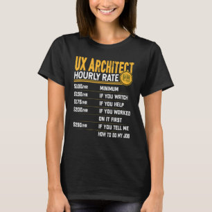 UX Architect Hourly Rate UX Designer Architect T-Shirt