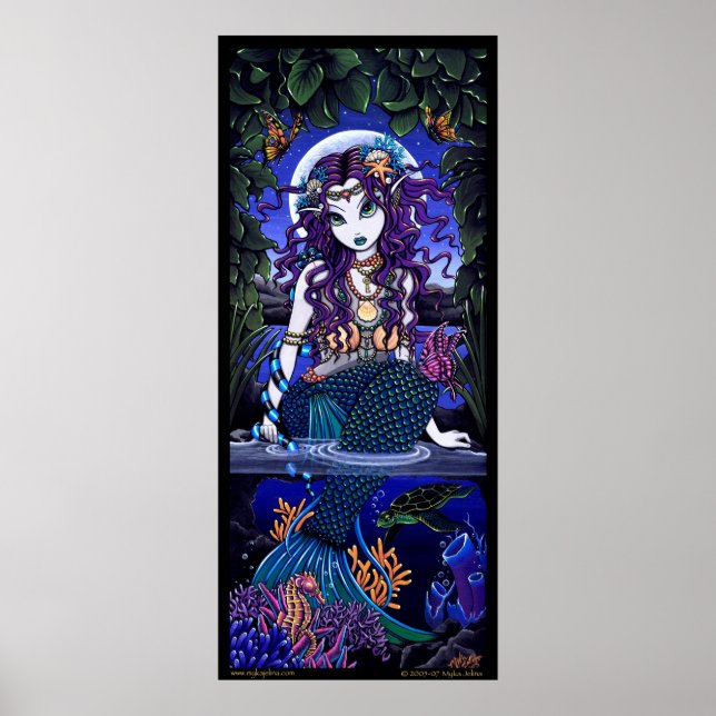 Uxia Original Ocean Scape Dark Mermaid HUGE Poster (Front)
