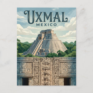 Uxmal Archaeological Site Mexico Postcard