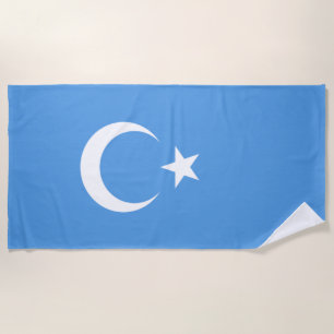 Uyghur Flag of East Turkistan (Uyghuristan) Beach Towel