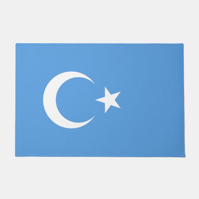 Uyghur Flag of East Turkistan (Uyghuristan) Doormat (Front)